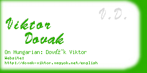 viktor dovak business card